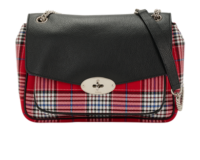 Tartan Darley, &pound;320, Handbags, Black/Red, Fabric/Leather, Front view